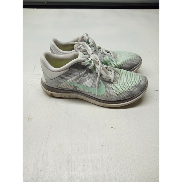 Nike Free 4.0 V4 Running Shoes, 642200-130, White/Grey/Mint, Womens US 9 VGC - Picture 2 of 5